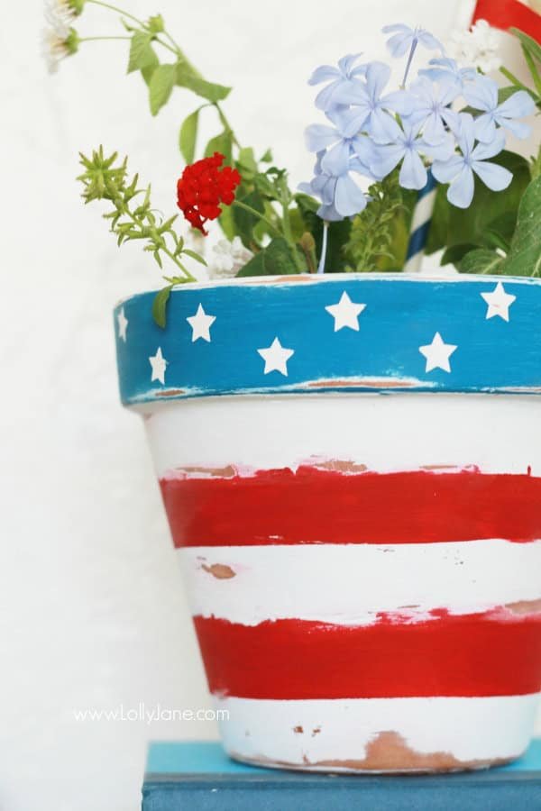 stars stripes flower pot1
