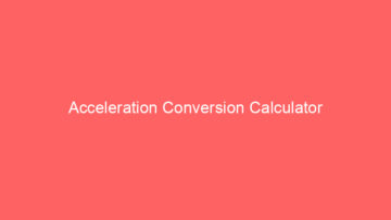 acceleration conversion calculator 660519