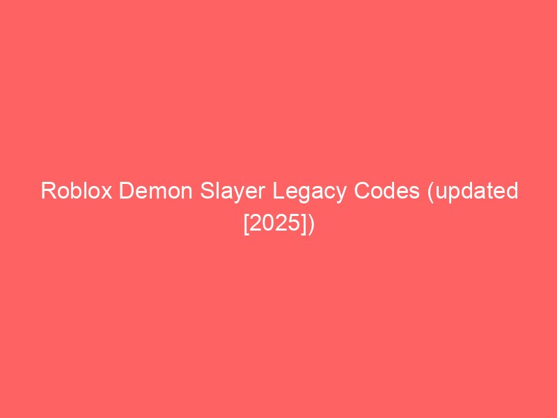 Roblox Demon Soul Simulator Codes (updated [2025])
