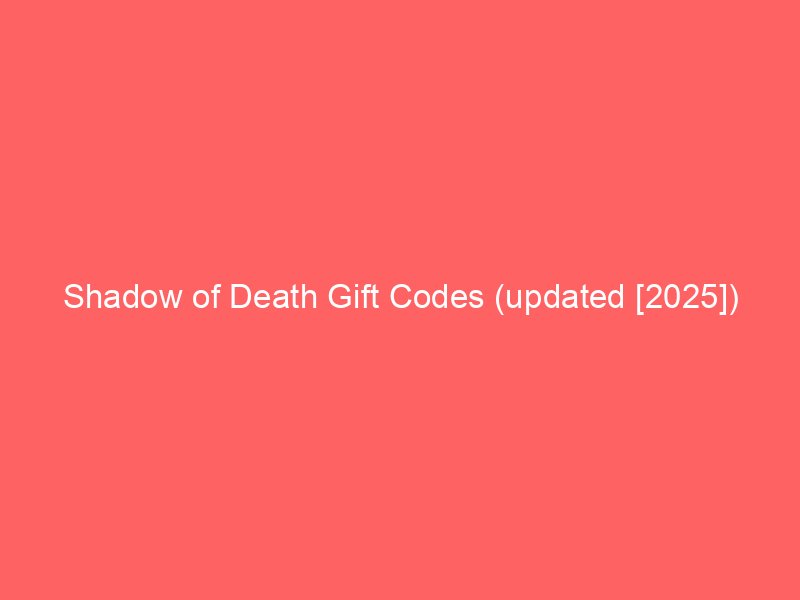 Shadow Revenge Gift Codes (updated [2025])