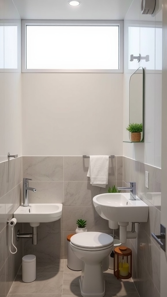A modern bathroom with eco-friendly faucet options
