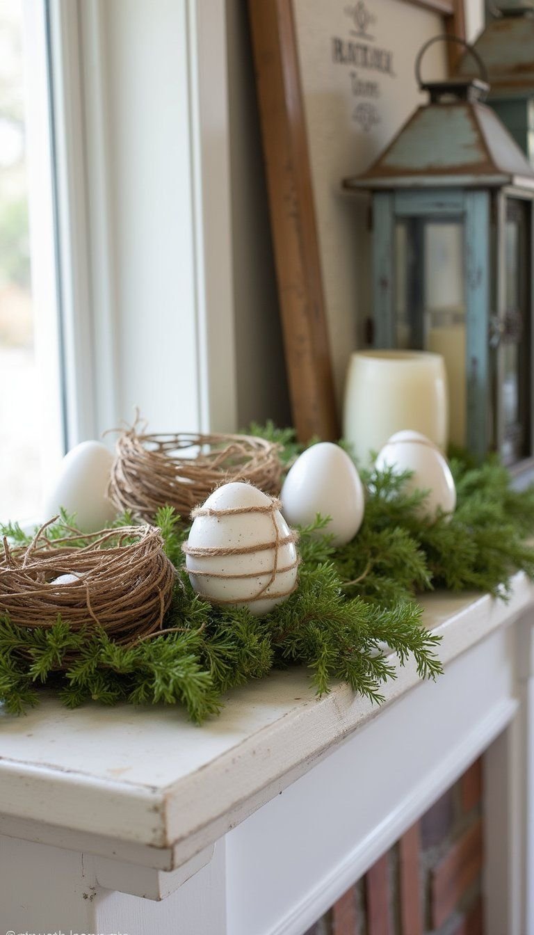 Moss Runner, Twine Eggs, Rustic Charm