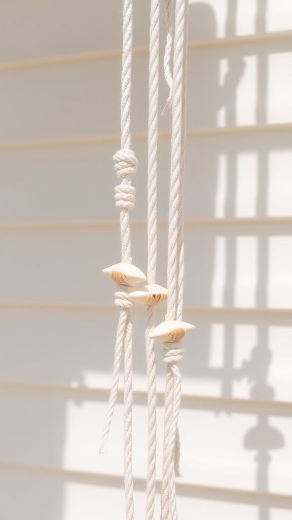 Macramé pastel arcs with tiny shells